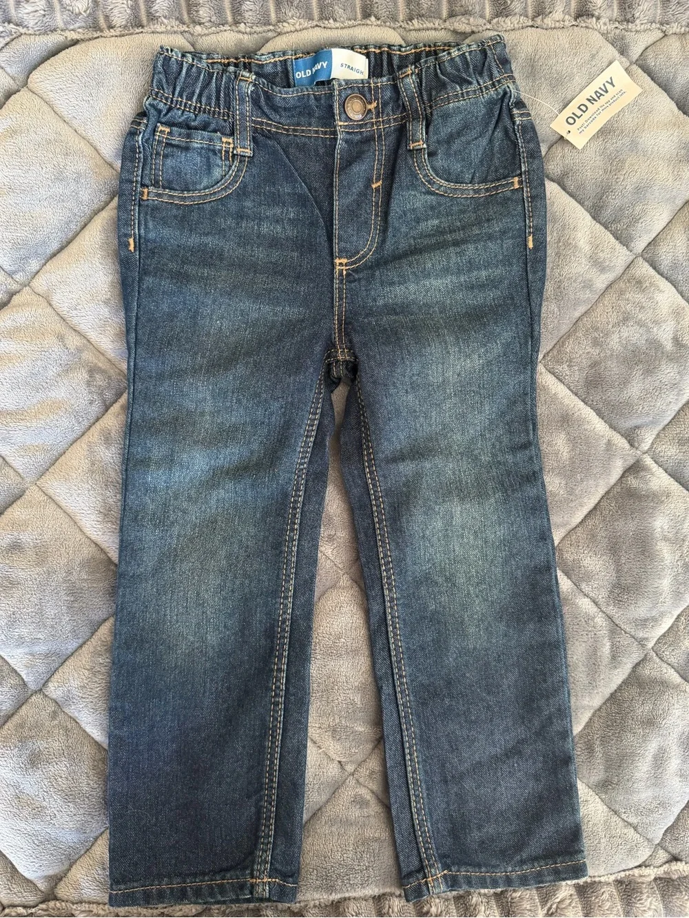 NWT Boy’s Size 3T Old Navy Kids Blue Denim Jeans with Elastic Waist